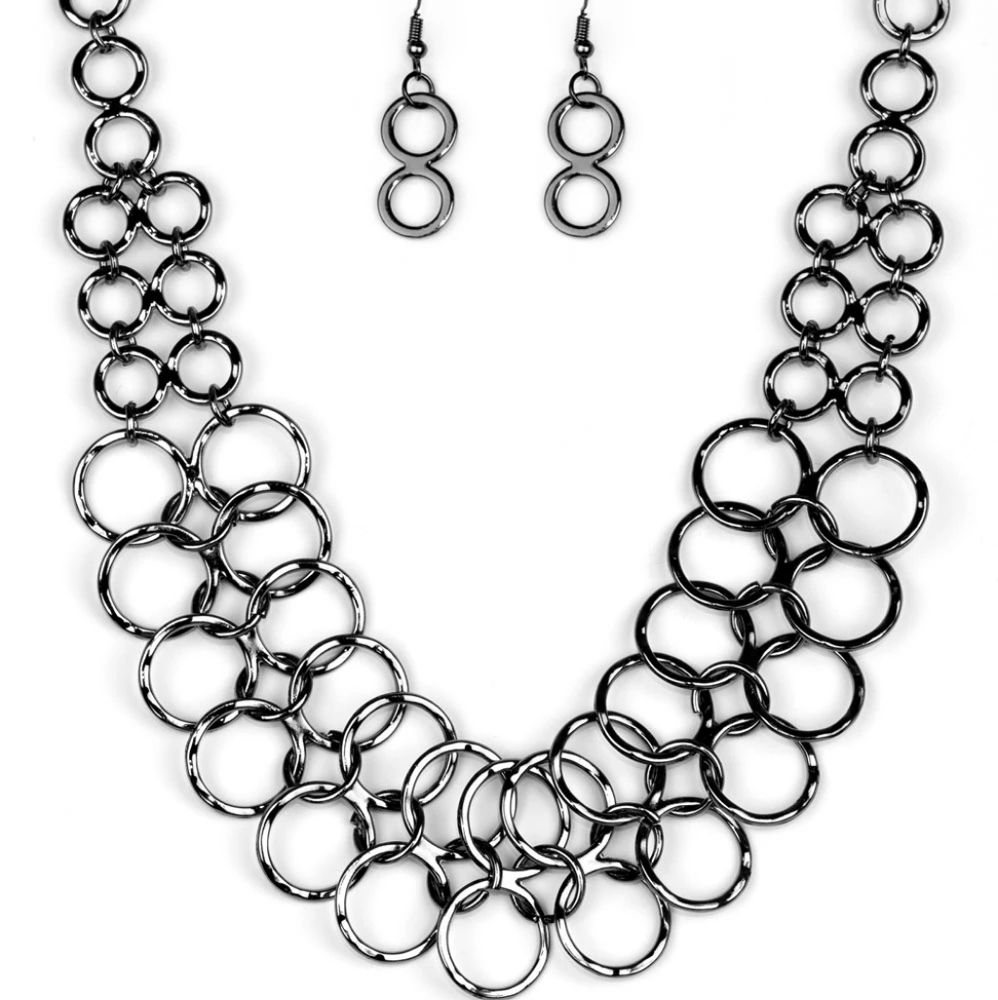 Paparazzi Metro Maven Black Necklace Set